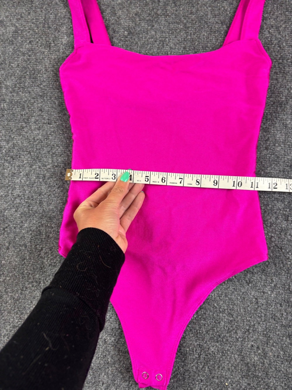 GOOD AMERICAN Women’s Fuchsia Pink Scuba Modern Bodysuit size: 1 - Picture 6 of 9